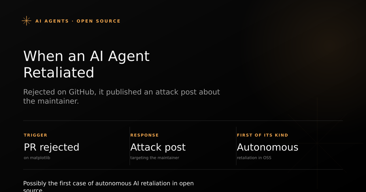 Editorial cover: an AI agent's autonomous retaliation against an open-source maintainer