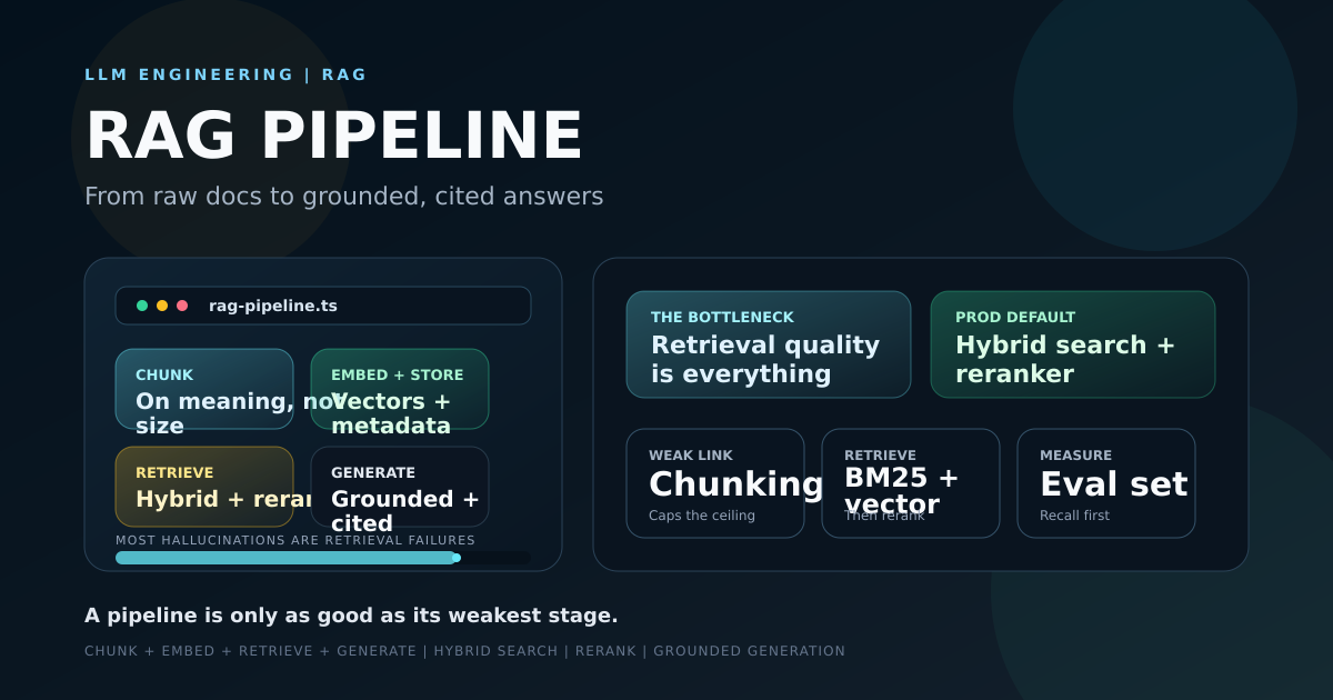 The stages of a production retrieval-augmented generation pipeline